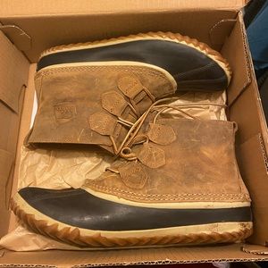 Sorel leather duck boots